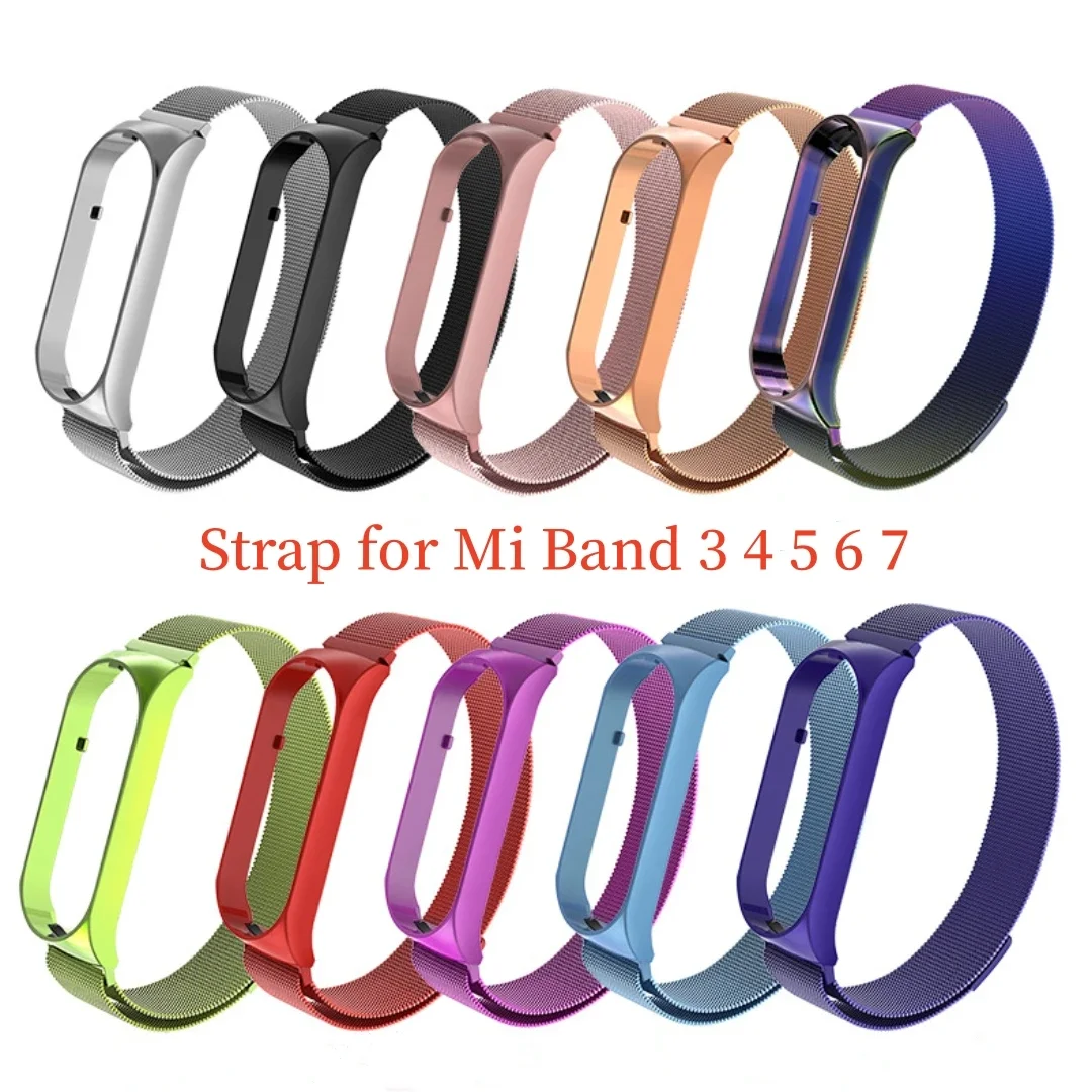Металлический браслет «Миланская петля» для Mi Band 5 6 7, браслет из нержавеющей стали для Mi Band 3, ремешок для Xiaomi Mi Band 5 4 3
Металлический браслет «Миланская петля» для Mi Band 5 6 7, браслет из нержавеющей стали для Mi Band 3, ремешок для Xiaomi Mi Band 5 4 3