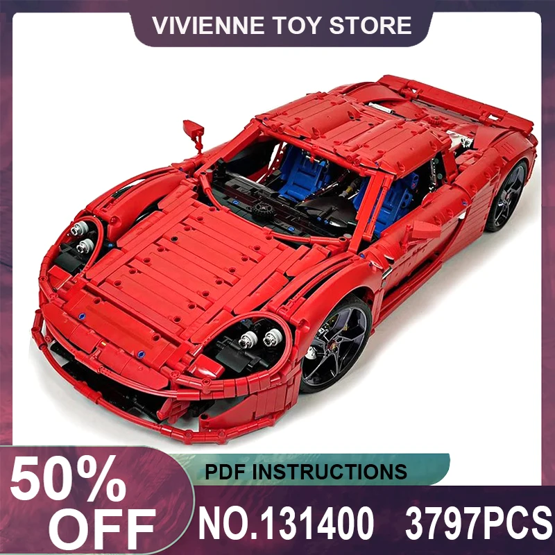 

New MOC-131400 Technical Super Sports Car Hypercar Model Compatible 42143 Building Blocks Bricks Puzzle Toy Car For Boy Gifts