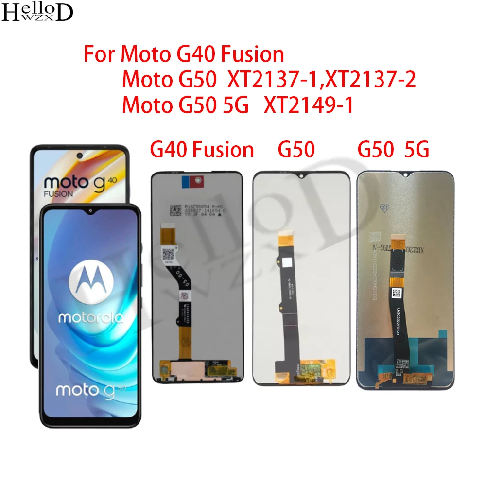 For Moto G40 Fusion LCD Display Screen For Moto G50 5G XT2137 XT2149 LCD Display Touch Screen Digiziter Assembly Replacement
For Moto G40 Fusion LCD Display Screen For Moto G50 5G XT2137 XT2149 LCD Display Touch Screen Digiziter Assembly Replacement