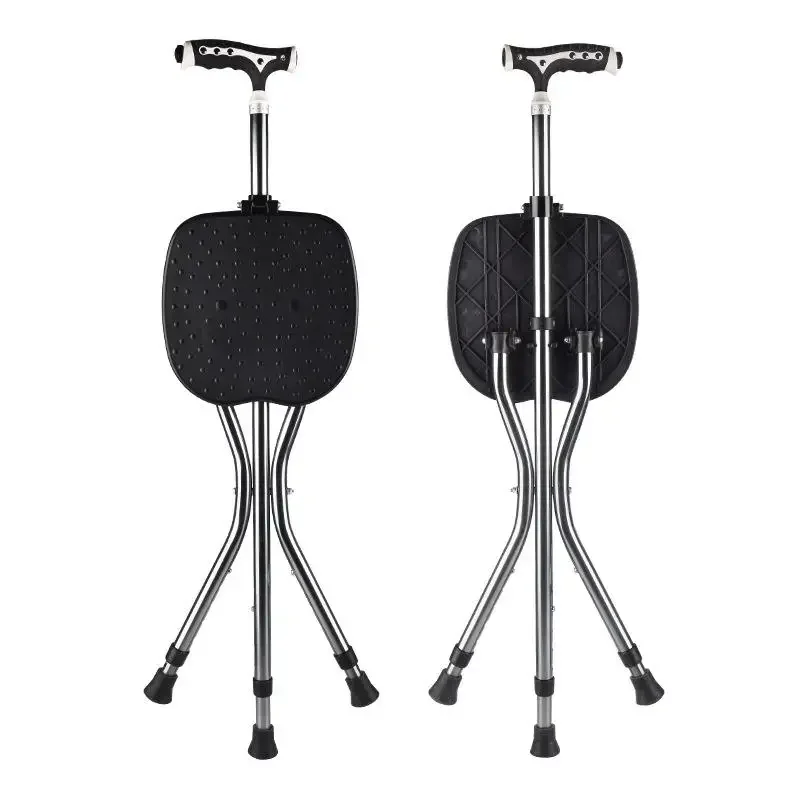 

Hot Sale Handy Stick Chairs Crutch Folding Cane Seat Stool And Trekking Poles Walking Sticks With Chair