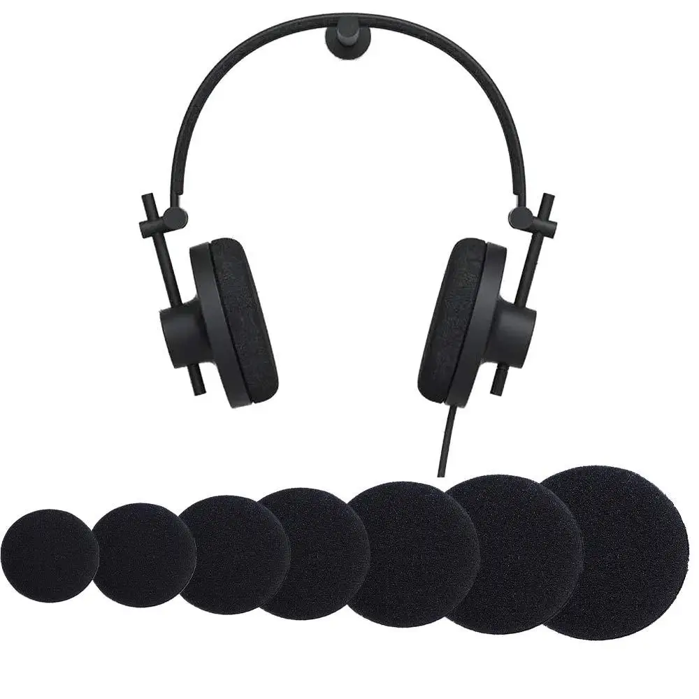 

Black 50mm 55mm 60mm 65mm 35mm 40mm 45mm Soft Sponge Covers Headphone Foam Pad Foam Ear Pads Ear Pad Sponge Earplugs Cap