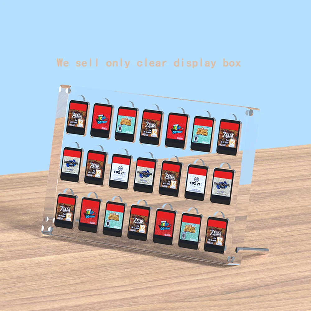 Прозрачный прозрачный ящик для SWITCH NS, коробка для хранения игровых карт на органических светодиодах, акриловая игровая витрина с 21 отделением
Прозрачный прозрачный ящик для SWITCH NS, коробка для хранения игровых карт на органических светодиодах, акриловая игровая витрина с 21 отделением