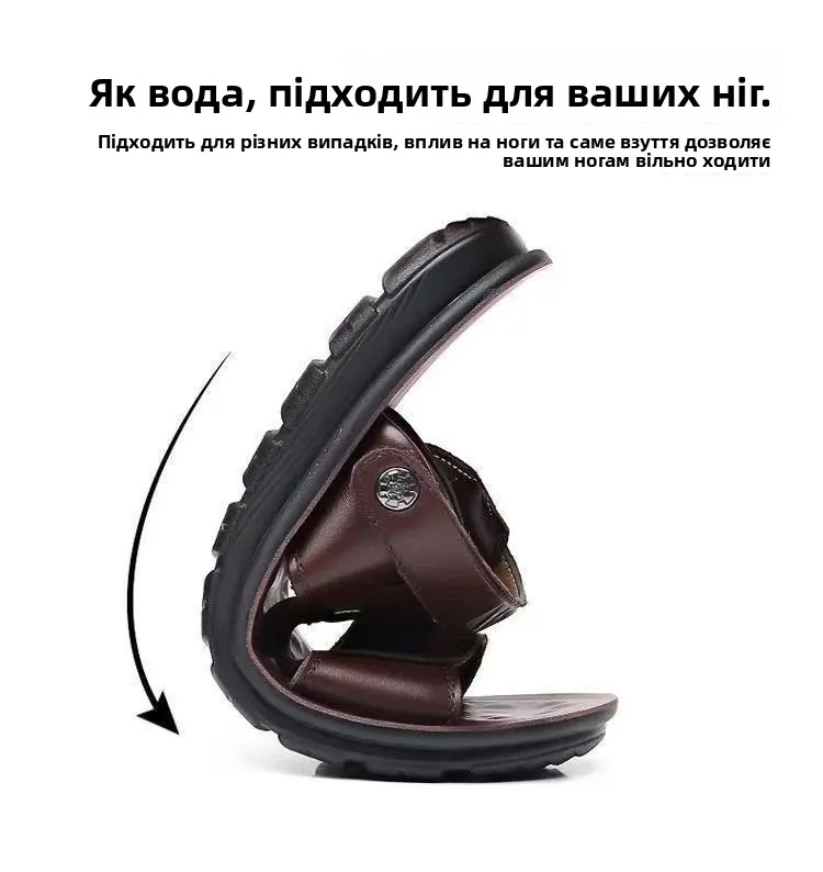 صنادل رجالية 2023 جديدة من الجلد الناعم، أحذية شاطئية غير رسمية مقاومة للانزلاق ومقاومة للتآكل، صنادل صيفية مزدوجة الاستخدام ... صنادل رجالية 2023 جديدة من الجلد الناعم، أحذية شاطئية غير رسمية مقاومة للانزلاق ومقاومة للتآكل، صنادل صيفية مزدوجة الاستخدام ...