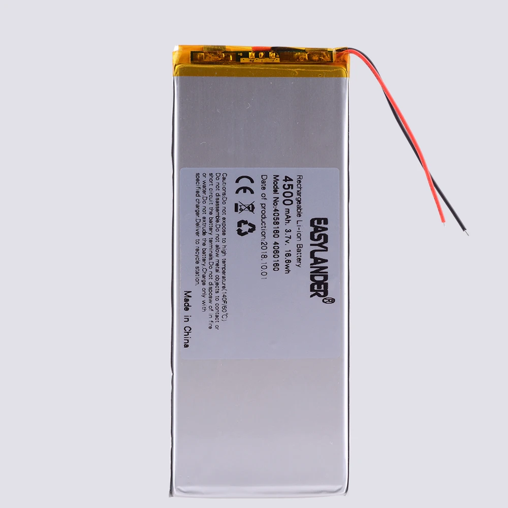 4058160 3.7v 4500mah Lithium Polymer Battery With Board For Tablet Pcs DIY Power Bank Large Size batteries
4058160 3.7v 4500mah Lithium Polymer Battery With Board For Tablet Pcs DIY Power Bank Large Size batteries