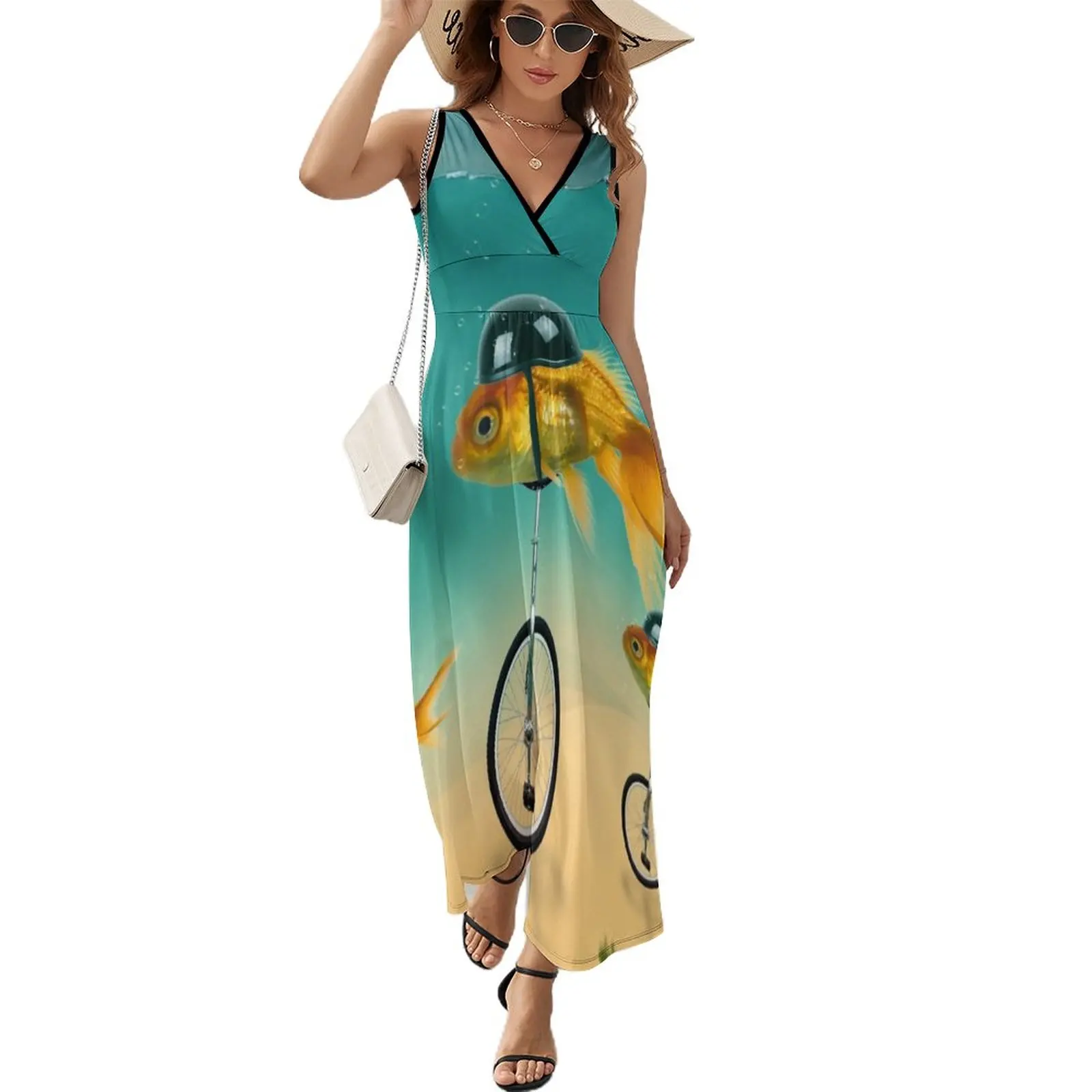 gold fish 2 Sleeveless Dress birthday dresses for women Women's long dress Dress vintage Evening gown
gold fish 2 Sleeveless Dress birthday dresses for women Women's long dress Dress vintage Evening gown