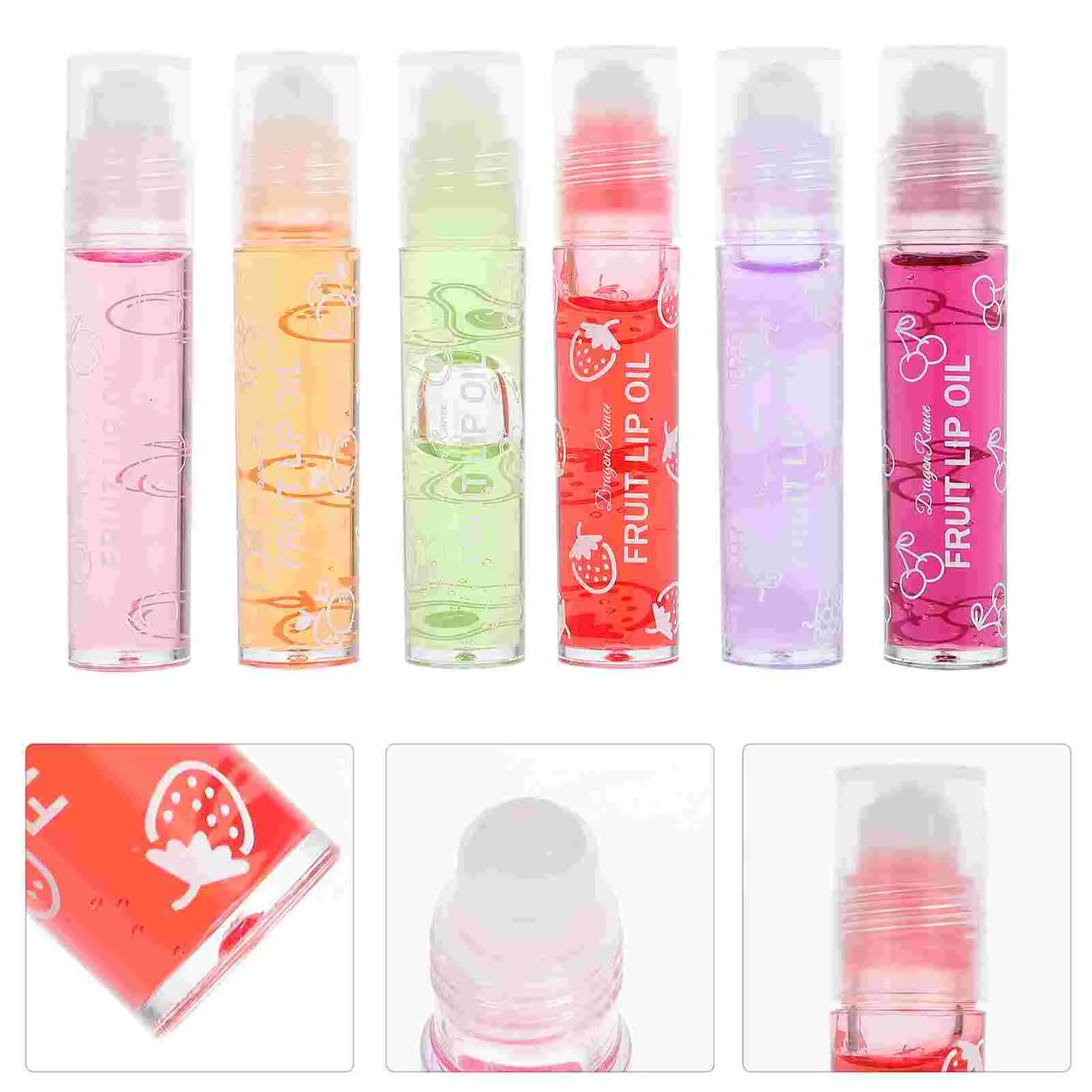 

6 Pcs Lip Tint Balm Oil Moisturizing Lipstick Set Gloss Liquid Lotion Fruit Girl