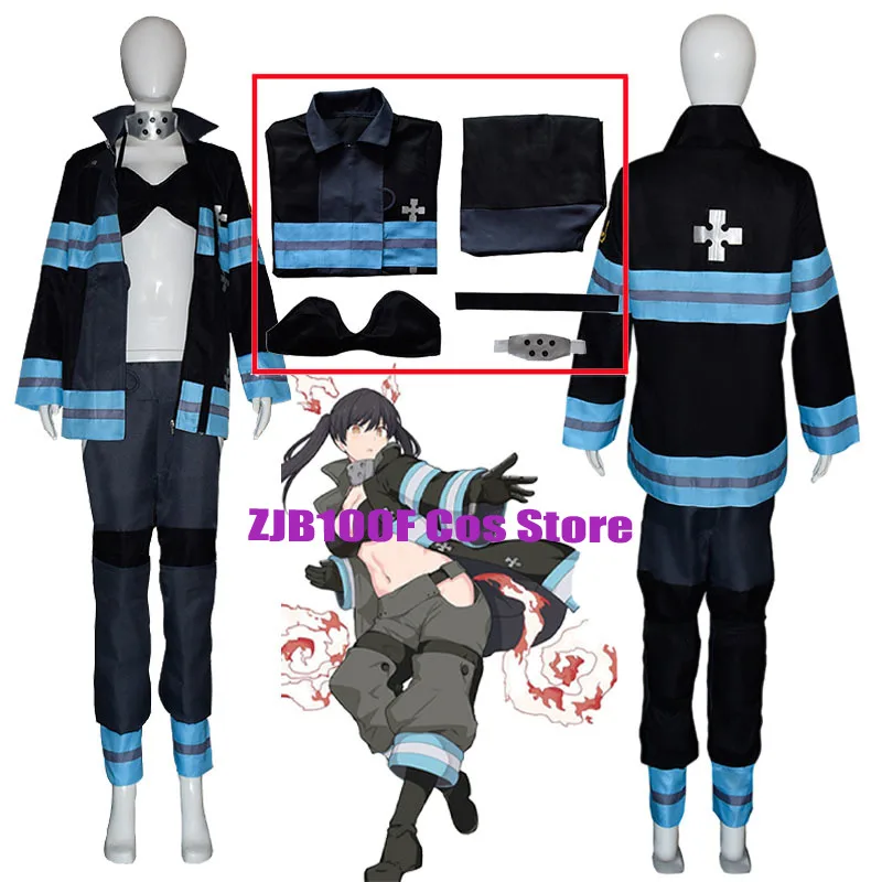 

Shinra Kusakabe Cosplay Anime Enn Enn No Shouboutai Fire Force Costume Tamaki Kotatsu Cosplay Takehisa Hinawa Role Uniform Set