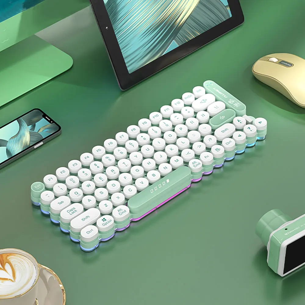 Перезаряжаемая Беспроводная Bluetooth-клавиатура в стиле панк с подсветкой
Перезаряжаемая Беспроводная Bluetooth-клавиатура в стиле панк с подсветкой