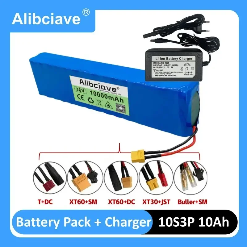 36V 10Ah 18650 Rechargeable Lithium Battery Pack 10S3P 1000W Power Modified Bicycle Scooter Electric Vehicle with BMS+Charger
36V 10Ah 18650 Rechargeable Lithium Battery Pack 10S3P 1000W Power Modified Bicycle Scooter Electric Vehicle with BMS+Charger