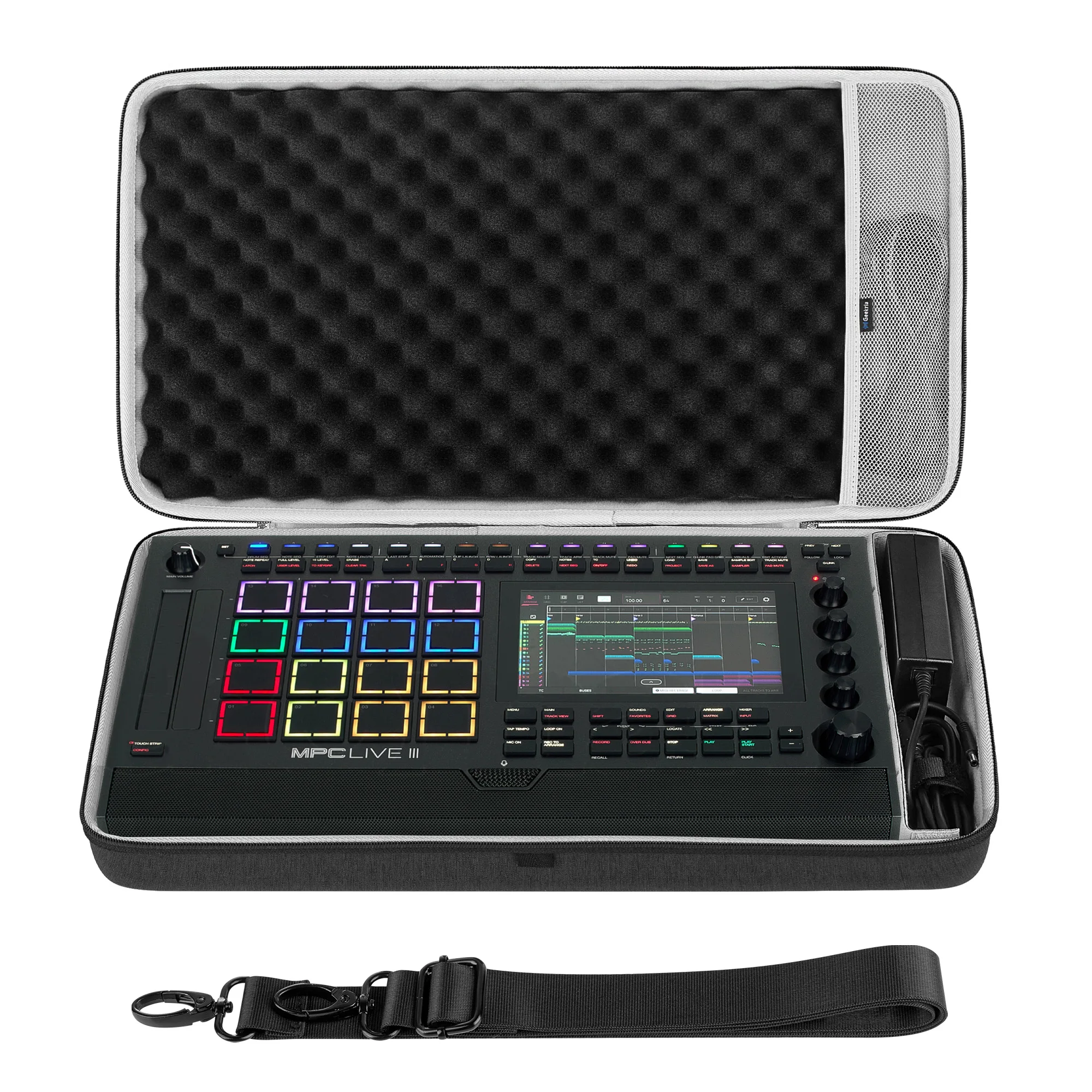Audio Interface Carrying Case, Compatible with Akai Professional MPC Live III, EVA Hard Shell Portable Travel Bag Audio Interface Carrying Case, Compatible with Akai Professional MPC Live III, EVA Hard Shell Portable Travel Bag