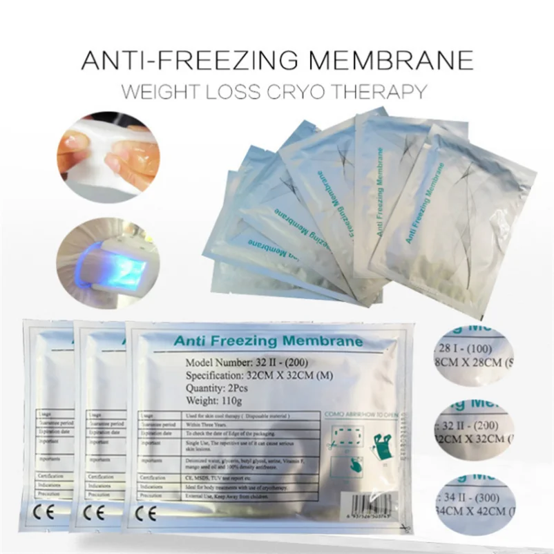 

2023 Anti Freeze Membranes For Cryo Machine Freeze Fat Anti Cooling Gel Pad Membrane Cryotherapy Freezeing Cool Treatment Free