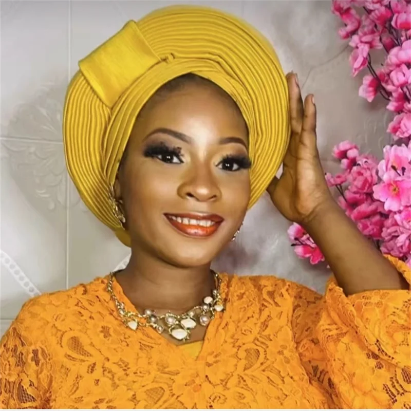 2024 New Nigeria Wedding Geles African Headtie Handmade Headdress Africa Turban Cap Women's Head Wraps Auto Gele Party Headwear
2024 New Nigeria Wedding Geles African Headtie Handmade Headdress Africa Turban Cap Women's Head Wraps Auto Gele Party Headwear