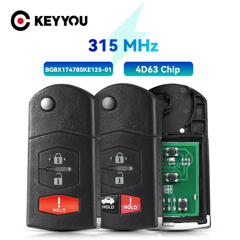 KEYYOU 3 кнопки дистанционного складной Автомобильный ключ для Mazda 3, 5, 6, CX-7 CX-9 MX-5 Miata BGBX1T478SKE125-01 4D63 чип Fob 315 МГц
KEYYOU 3 кнопки дистанционного складной Автомобильный ключ для Mazda 3, 5, 6, CX-7 CX-9 MX-5 Miata BGBX1T478SKE125-01 4D63 чип Fob 315 МГц