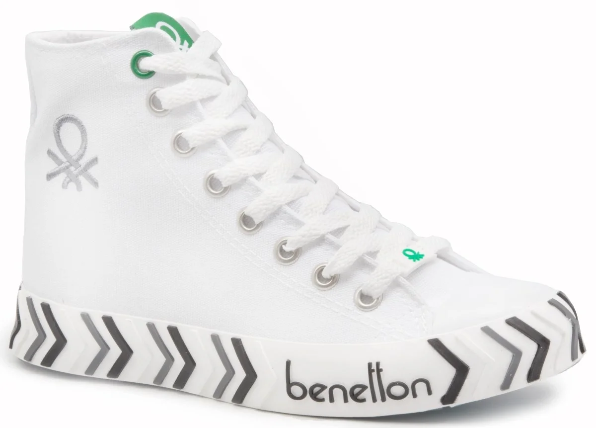 

United Colors Of Benetton 30625 White 2022 Summer Season Women Shoes Linen Colorful Sneakers Tied Casual Hiking Breathable Flexible Street