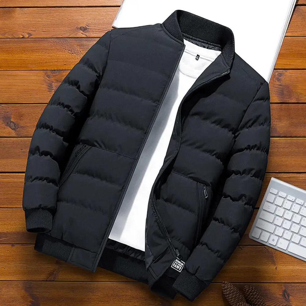 Men Jacket Cotton Padded Long Sleeve Solid Color Stand Collar Coldproof Winter Coat Baseball Jacket Streetwear
Men Jacket Cotton Padded Long Sleeve Solid Color Stand Collar Coldproof Winter Coat Baseball Jacket Streetwear