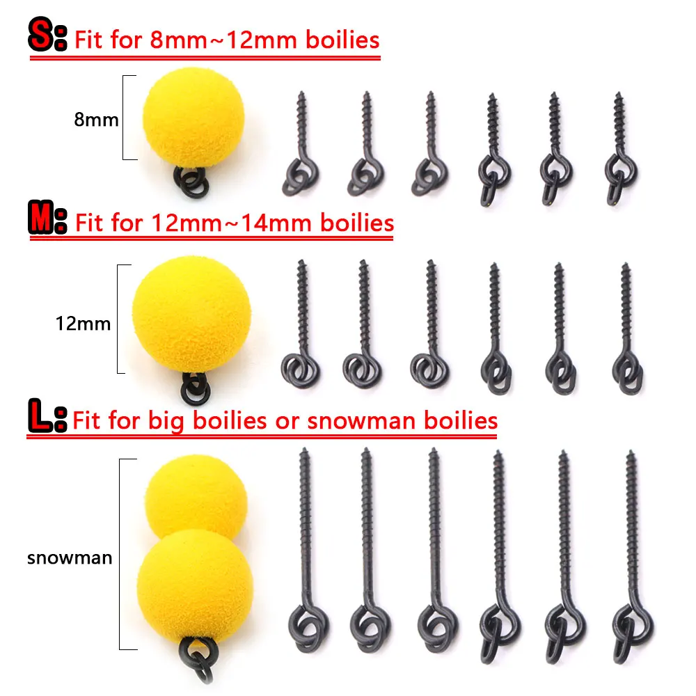 20pcs Carp Fishing Accessories Bait Boilie Screws Ronnie Hair Rig Terminal Tackle Carp Hook Ring Swivel For Fish Lure Connector
20pcs Carp Fishing Accessories Bait Boilie Screws Ronnie Hair Rig Terminal Tackle Carp Hook Ring Swivel For Fish Lure Connector