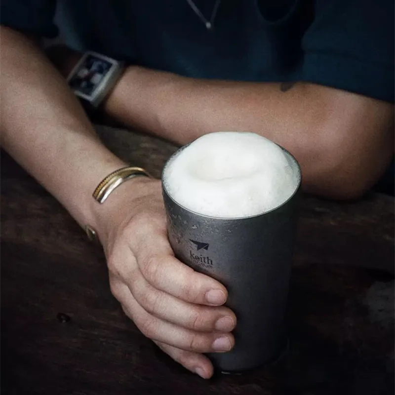 Keith Double Wall Titanium Beer Mugs Insulation Drinkware Outdoor Camping Coffee Cups Ultralight Travel Mug 320ml 98g Ti9221
Keith Double Wall Titanium Beer Mugs Insulation Drinkware Outdoor Camping Coffee Cups Ultralight Travel Mug 320ml 98g Ti9221