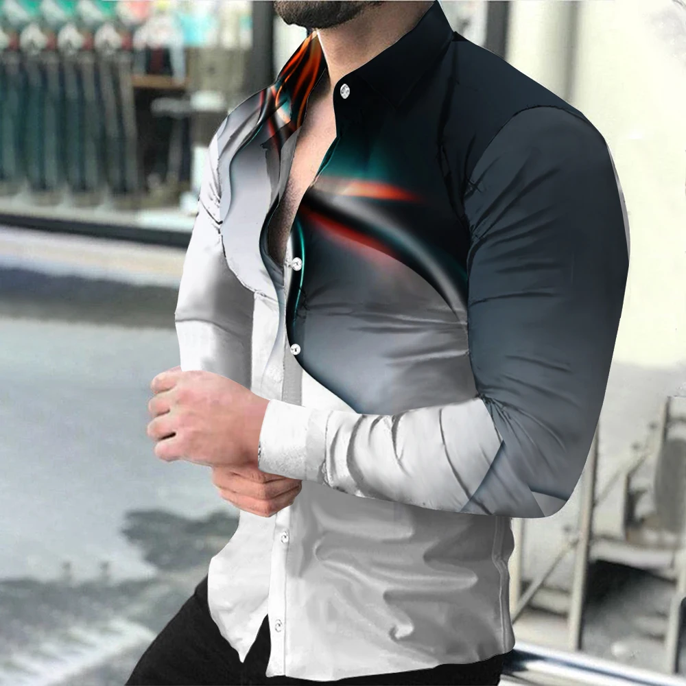 Spring and Autumn New Men's Casual Shirts Fashion Lightning Effect Long Sleeve Printed Shirts Men's Boutique Clothing
Spring and Autumn New Men's Casual Shirts Fashion Lightning Effect Long Sleeve Printed Shirts Men's Boutique Clothing