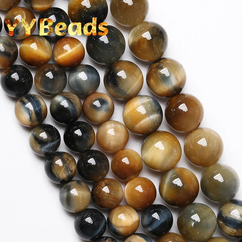 

A+ Natural Dream Blue Tiger Eye Stone Beads For Jewelry Making Round Loose Bead DIY Charm Bracelet Necklace 15" 4 6 8 10 12 14mm