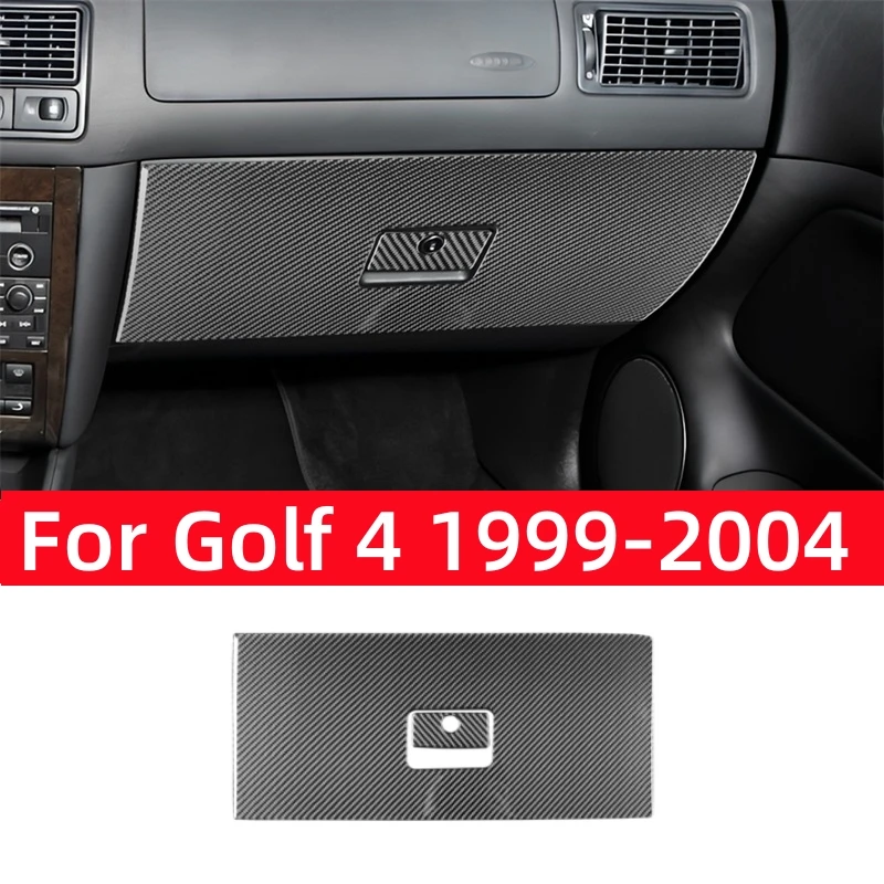 

For VW Golf 4 Jetta Bora MK4 R32 GTI 1999-2004 Accessories Carbon Fiber Interior Car Co-pilot Storage Box Panel Trim Cover