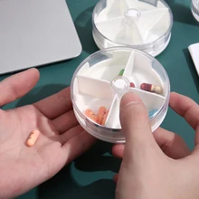 4 Grid Medicine Pill's Box Cute Mini Round Pills Box Daily Storage Organizer Secret Compartment for Tablets Container Orange
4 Grid Medicine Pill's Box Cute Mini Round Pills Box Daily Storage Organizer Secret Compartment for Tablets Container Orange