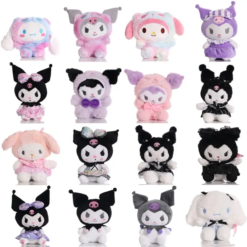

1pcs 20-29cm Sanrio Plush Toys Doll Kuromi My Melody Hello Kitty Pachacco Soft Stuffed Animal Toys for Children Christmas Gifts