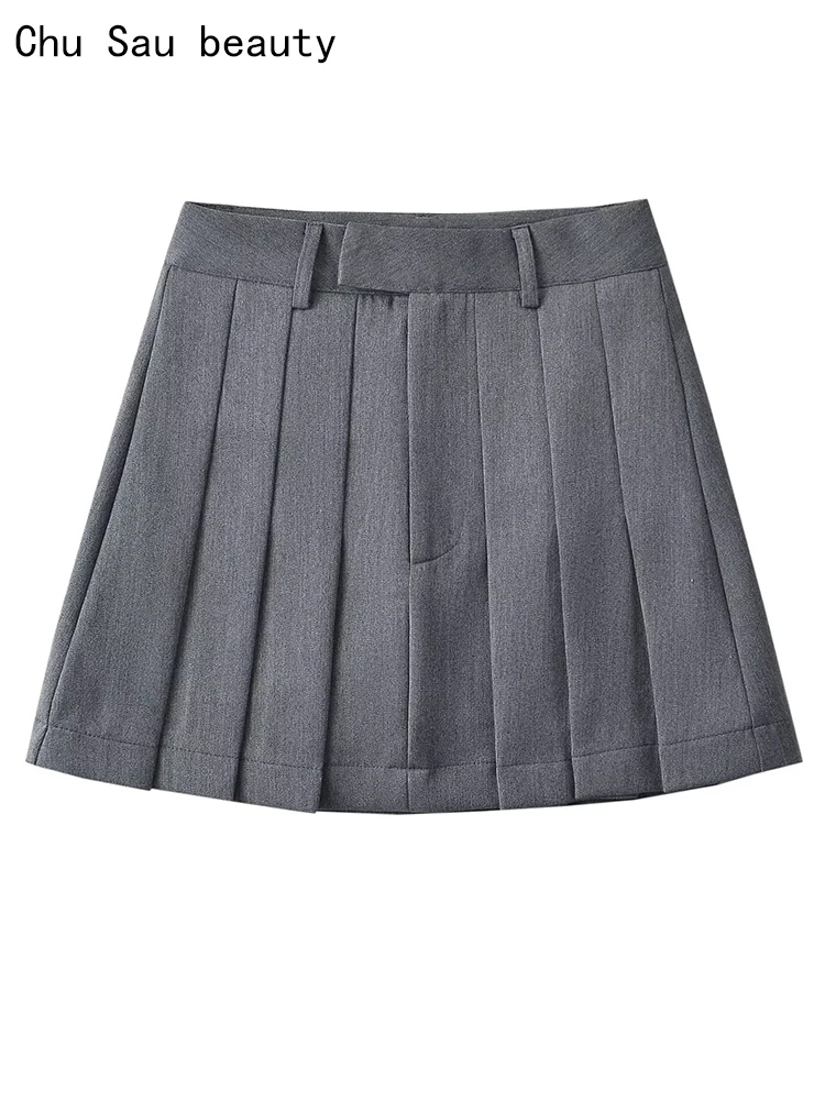 Женская плиссированная мини-юбка Chu Sau beauty, модная Милая Короткая юбка в стиле преппи со средней талией и молнией, шикарные шорты Y2k, 2024
Женская плиссированная мини-юбка Chu Sau beauty, модная Милая Короткая юбка в стиле преппи со средней талией и молнией, шикарные шорты Y2k, 2024