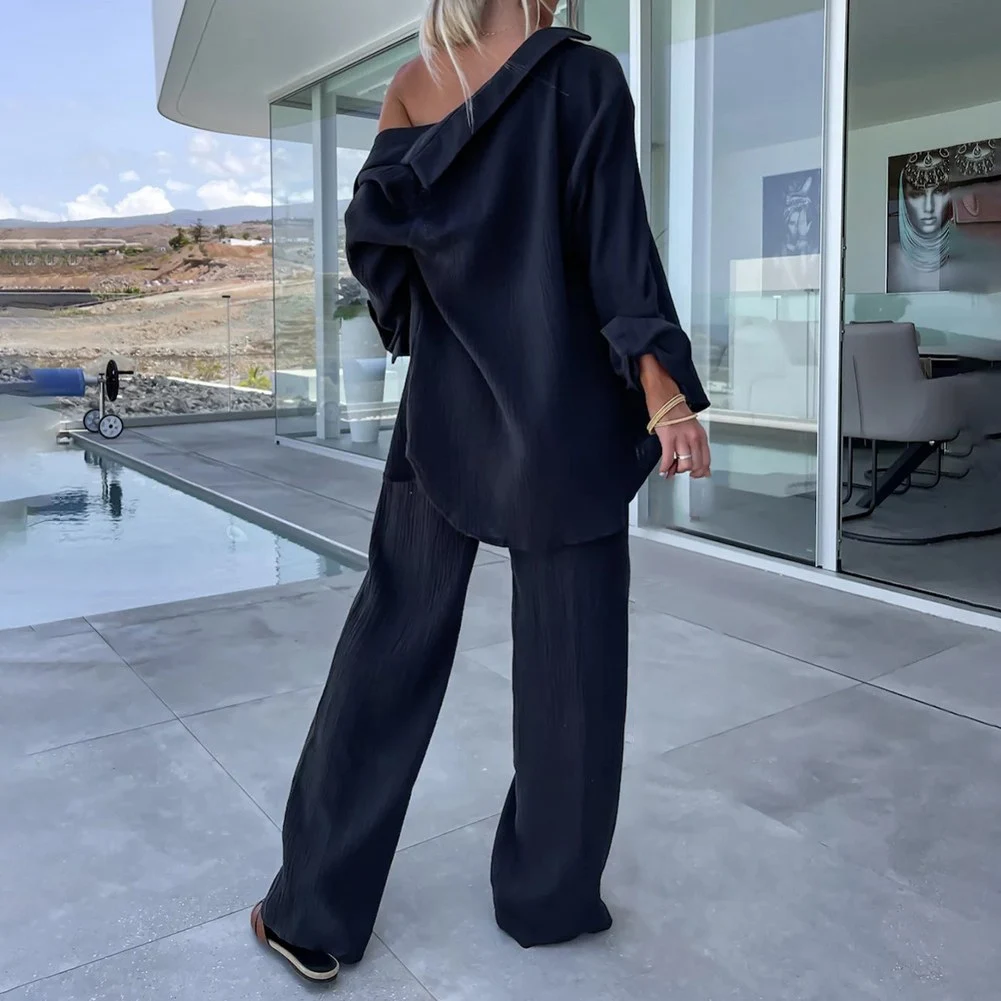 Woman Outfit Women Sets Daily Casual Pleated Sets Long Sleeve Shirt Long Sleeve Shirt With Lapels 2023 New Fashion
Woman Outfit Women Sets Daily Casual Pleated Sets Long Sleeve Shirt Long Sleeve Shirt With Lapels 2023 New Fashion