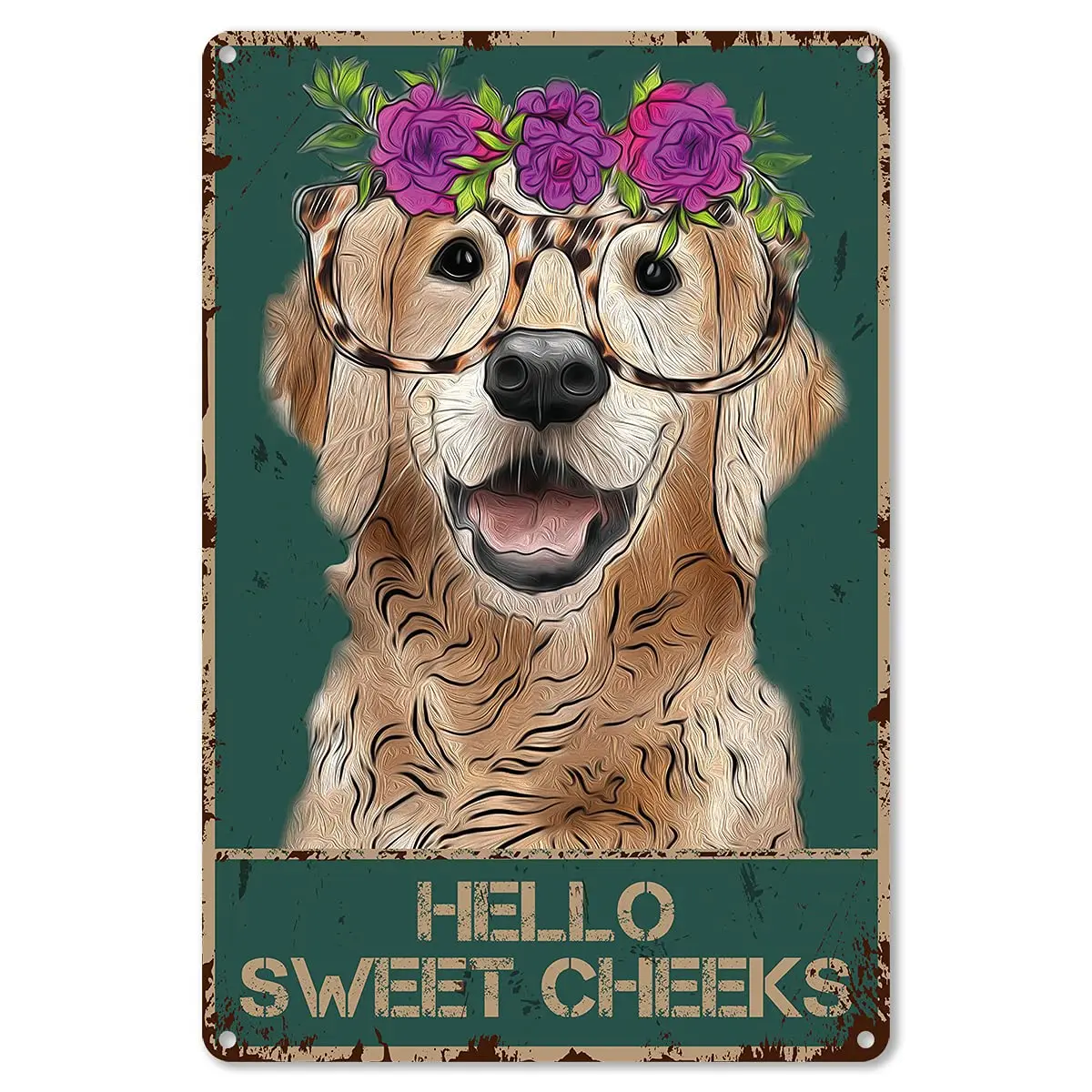 Bathroom Quote Metal Tin Sign Wall Decor - Vintage Hello Sweet Cheeks Dog Foral Tin Sign for Toilet Bathroom Washroom Decor
Bathroom Quote Metal Tin Sign Wall Decor - Vintage Hello Sweet Cheeks Dog Foral Tin Sign for Toilet Bathroom Washroom Decor