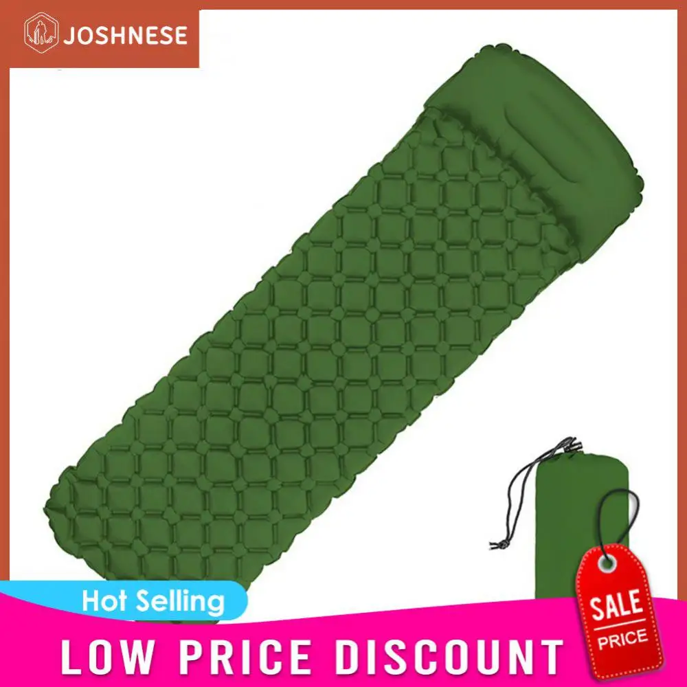 

Outdoor Camping Inflatable Mattress Sleeping Pad With Pillows Ultralight Air Mat Built In Inflator Pump Hiking