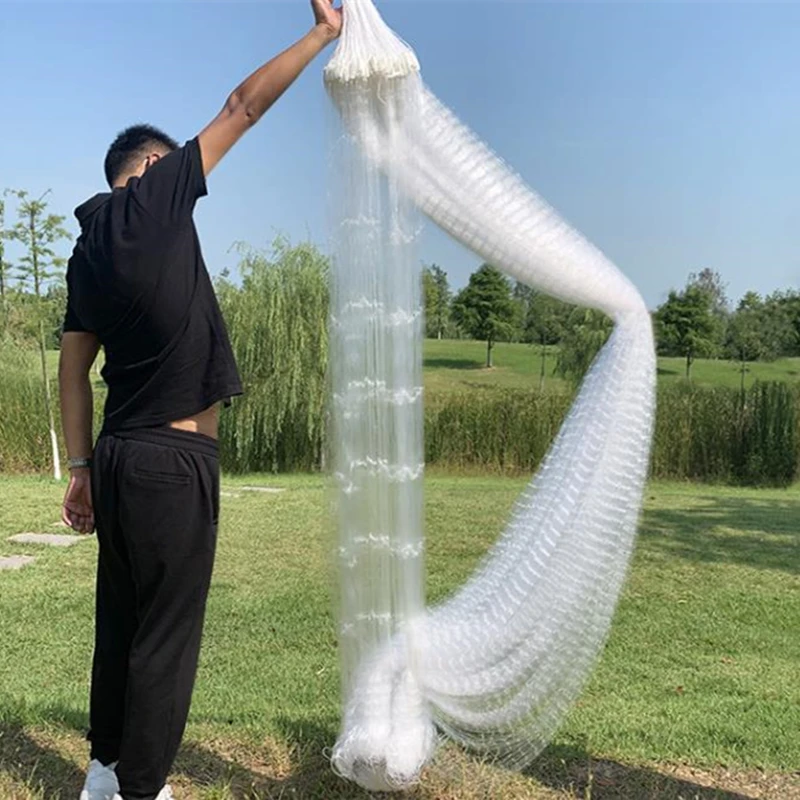 30/60M High Quality 3 Layer Fishing Net With Floating River Fish Trap Nylon Gillnet Depth 1.2M
30/60M High Quality 3 Layer Fishing Net With Floating River Fish Trap Nylon Gillnet Depth 1.2M