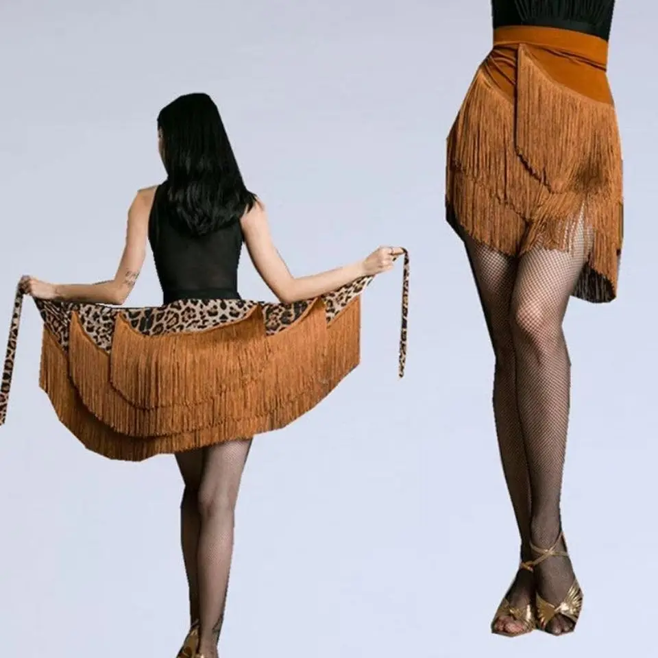Latin Dance Skirt Leopard Print for Women Glitter Twinkle Fringe Wrap Skirt for Satge Performance Ballroom Costume Rave Party
Latin Dance Skirt Leopard Print for Women Glitter Twinkle Fringe Wrap Skirt for Satge Performance Ballroom Costume Rave Party