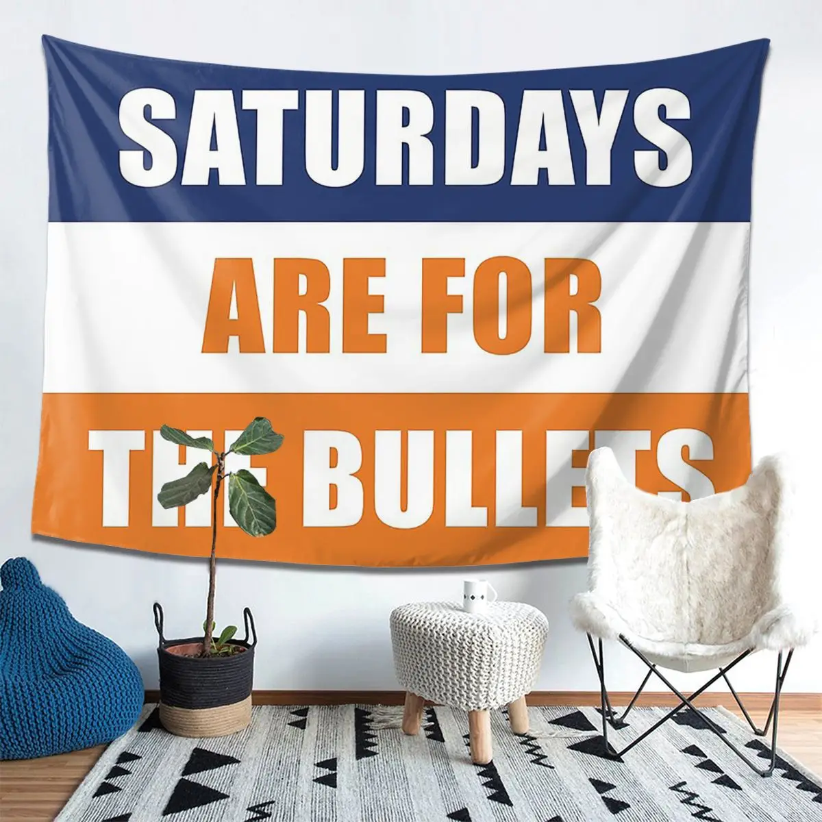 

Saturdays Are For The Bullets- Gettysburg College Home Decoration Tapestry Art Wall Hanging Tapestries for Living Room Bedroom