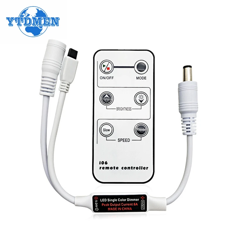 Mini Controller LED Strip Remote Controller 5V-24V 6 Key Strip Light Single Color LED Dimmer Control For 2835 5050 LED Lamp Tape
Mini Controller LED Strip Remote Controller 5V-24V 6 Key Strip Light Single Color LED Dimmer Control For 2835 5050 LED Lamp Tape