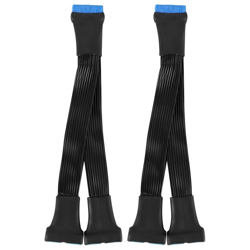 2Pcs Motherboard USB 3.0 19PIN Header 1 To 2 Extension Splitter Cable,12Cm 19Pin Internal Extension Header Adapter Cable
2Pcs Motherboard USB 3.0 19PIN Header 1 To 2 Extension Splitter Cable,12Cm 19Pin Internal Extension Header Adapter Cable