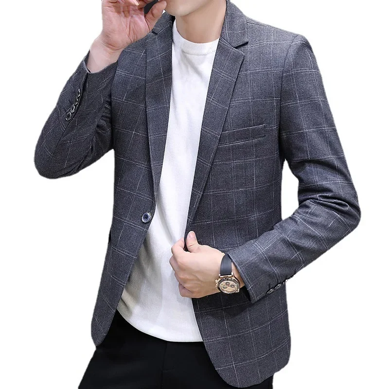 Boutique Men's Simple Solid Color Fashion Business Beautiful Comfortable Gentlemen Breathable Trend Slim Casual Plaid Suit Top
Boutique Men's Simple Solid Color Fashion Business Beautiful Comfortable Gentlemen Breathable Trend Slim Casual Plaid Suit Top