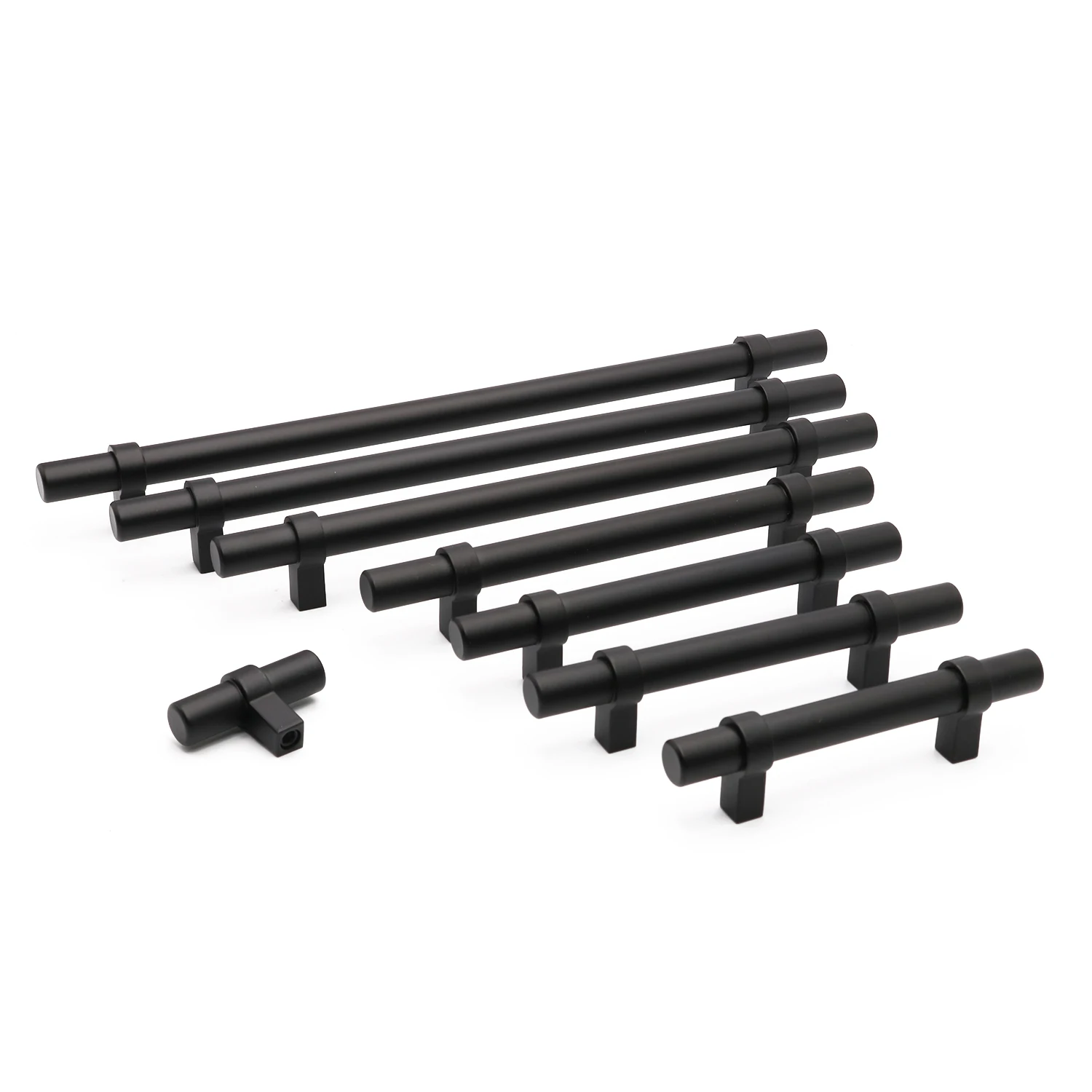 

50 Pack Black Cabinet Pulls Cupboard Handles Stainless Steel Cabinet Handles T Bar Handle Knobs for Cupboard Drawer Hardware