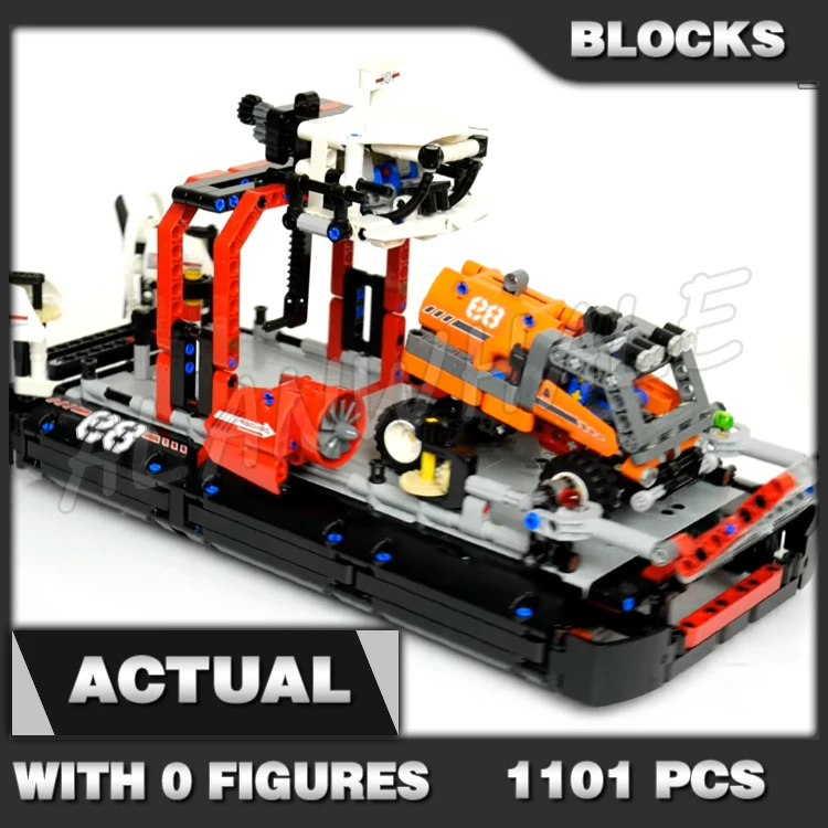 1101pcs 2in1 Technical Hovercraft Crane Raisable Loading Platform Jet Boat 10825 Building Block Set Compatible with Model
1101pcs 2in1 Technical Hovercraft Crane Raisable Loading Platform Jet Boat 10825 Building Block Set Compatible with Model