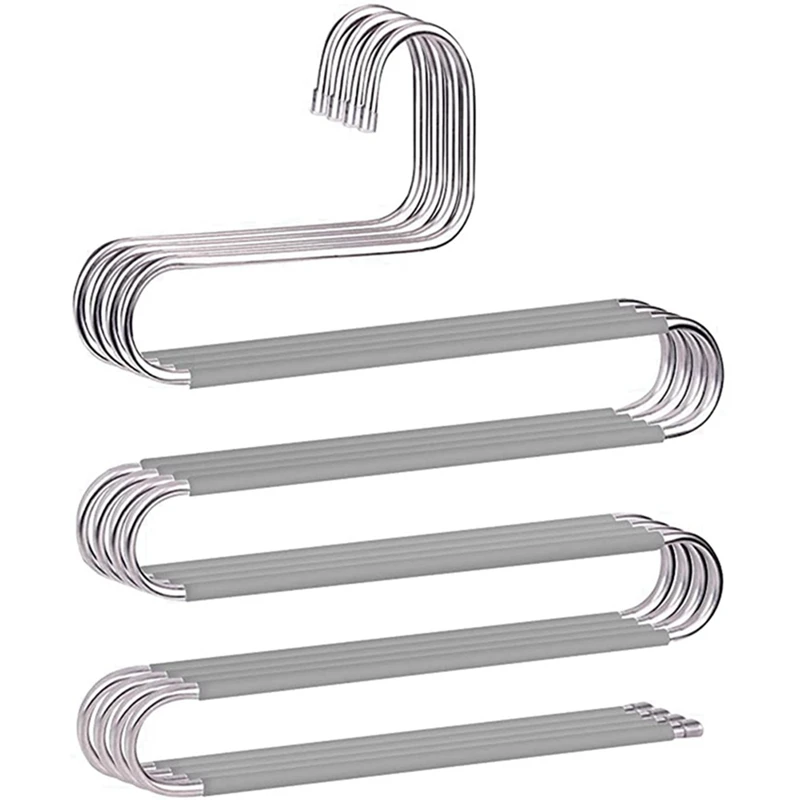 S-Shaped Pants Hanger Stainless Steel Hanger Closet Organizer Pants Jeans Scarf Pants Tie Towel
S-Shaped Pants Hanger Stainless Steel Hanger Closet Organizer Pants Jeans Scarf Pants Tie Towel