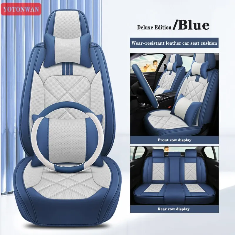 

WZBWZX General leather car seat cover for Nissan All Models qashqai x-trail tiida primera pathfinder Car-Styling car accessories