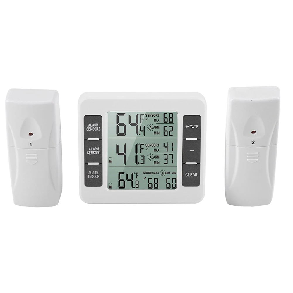 

Надежный беспроводной термометр с сигнализацией для морозильной камеры, мониторинг температуры внутри и вне помещения, дальность передачи