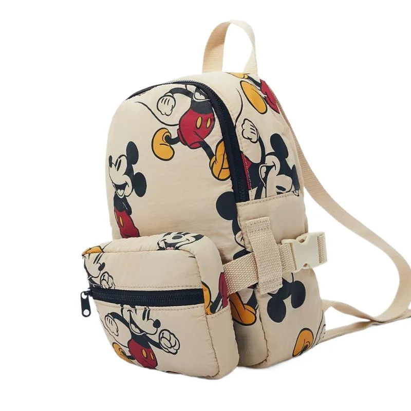 

Детская школьная сумка на молнии, легкий портфель с рисунком Микки Мауса из мультфильма Disney, праздничный подарок, 25 х18 см
