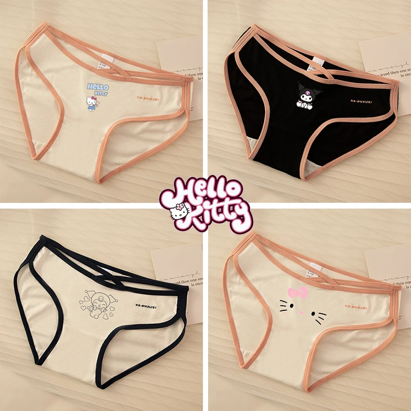 New Hello Kitty Kuromi Cartoon Pure Cotton Cross Strap Seamless Underwear Kawaii Y2K Girls Mid Waist Comfortable Briefs Gifts
New Hello Kitty Kuromi Cartoon Pure Cotton Cross Strap Seamless Underwear Kawaii Y2K Girls Mid Waist Comfortable Briefs Gifts