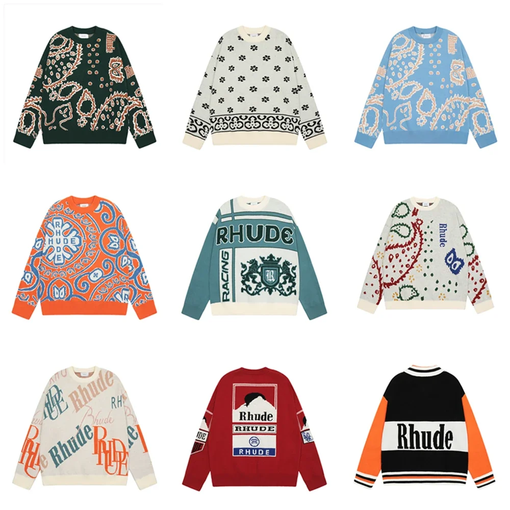 GYM RHUDE Streetwear High Street Paisley Embroidery Casual Clothing Loose Cotton Tops Pullover Sweatshirt Sweater For Men
GYM RHUDE Streetwear High Street Paisley Embroidery Casual Clothing Loose Cotton Tops Pullover Sweatshirt Sweater For Men