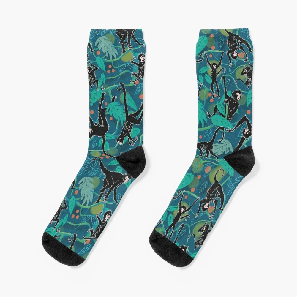 

Black Spider Monkeys in Tropical Jungle Socks ankle sports and leisure valentine gift ideas christmass gift Socks Men's Women's