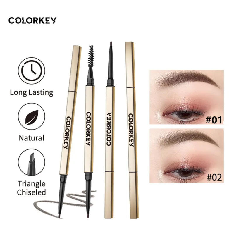 Colorkey Eyebrow Pencil Pen Dual-ended Triangle Brows Liner Definition with Brush Long-lasting Waterproof Natural Eye Makeup
Colorkey Eyebrow Pencil Pen Dual-ended Triangle Brows Liner Definition with Brush Long-lasting Waterproof Natural Eye Makeup