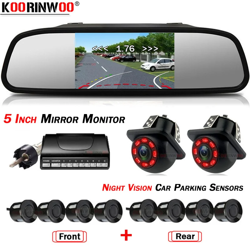 Koorinwoo ЖК-дисплей 5 "задний монитор для автомобилей Parktronics 4/8 смарт-динамическая траектория камера автомобильные датчики датчик парковки Автомобильный детектор
Koorinwoo ЖК-дисплей 5 "задний монитор для автомобилей Parktronics 4/8 смарт-динамическая траектория камера автомобильные датчики датчик парковки Автомобильный детектор