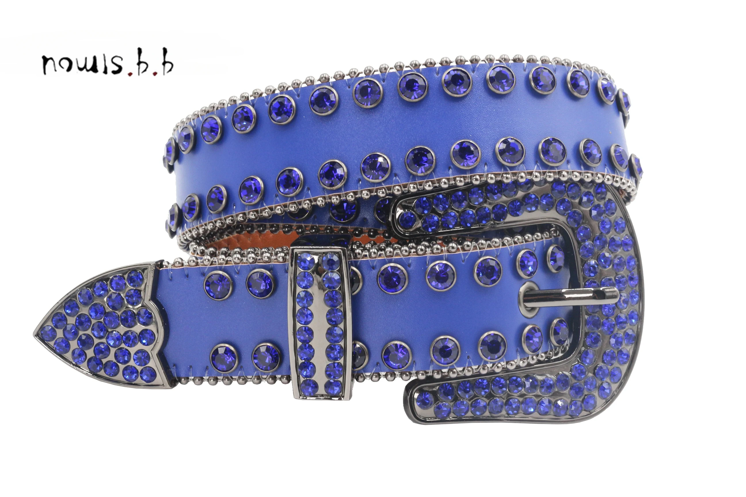 

Special offer Rhinestone Western Belt Luxury Brand Studded Belts for Men Strap Diamond Bling White Belts Cowgirl Cowboy For Jean