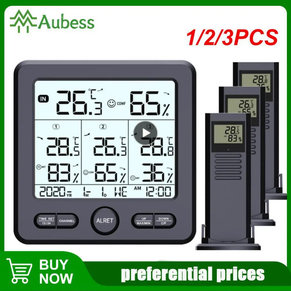 1/2/3PCS Wireless Weather Station Thermometer TS-6210 Digital Temperature Sensor Hygrometer WithRemote Sensors Battery Powered
1/2/3PCS Wireless Weather Station Thermometer TS-6210 Digital Temperature Sensor Hygrometer WithRemote Sensors Battery Powered