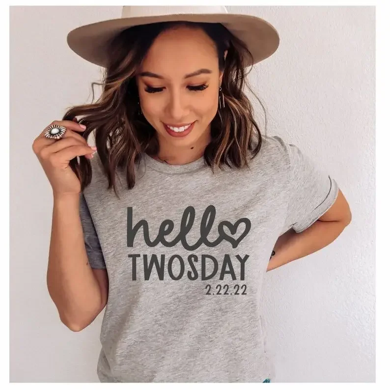Happy Twosday Shirt Hello Twosday Shirts Tuesday 2-22-22 T-Shirt 100% Cotton O Neck Funny graphic Short-Sleeve tees women
Happy Twosday Shirt Hello Twosday Shirts Tuesday 2-22-22 T-Shirt 100% Cotton O Neck Funny graphic Short-Sleeve tees women